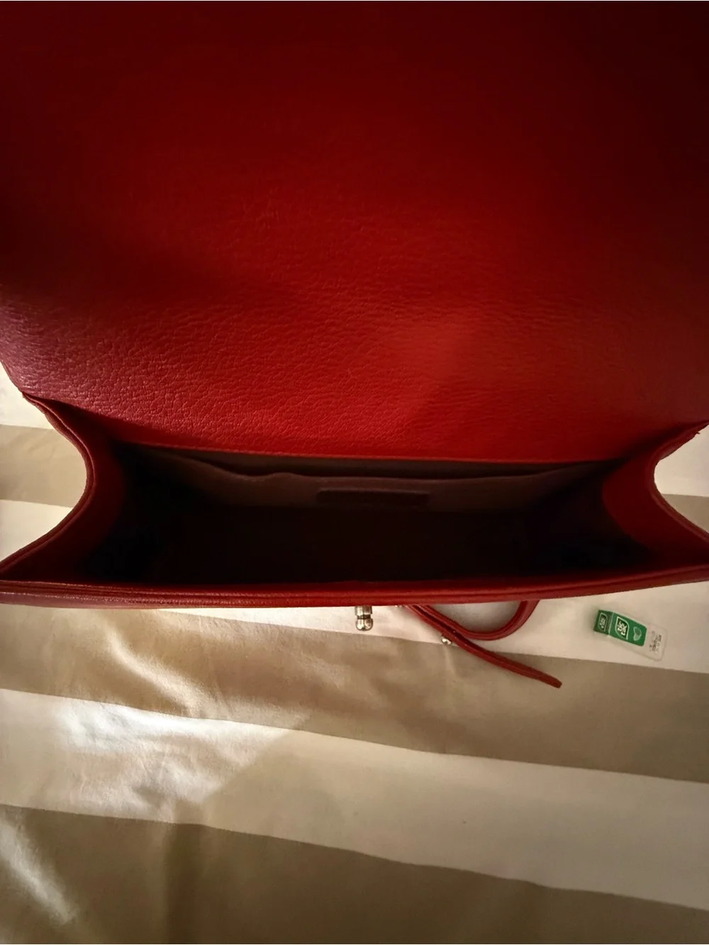 CHANEL Red Quilted Boy Bag with gray-Tone Hardware